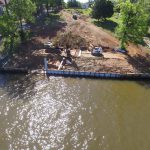 As of April 17, 2018 the seawall rebuild is a little over half-way done.