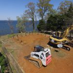 Toledo Bend Cabin foundation on April 1, 2018