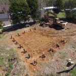 Toledo Bend Cabin foundation on April 1, 2018
