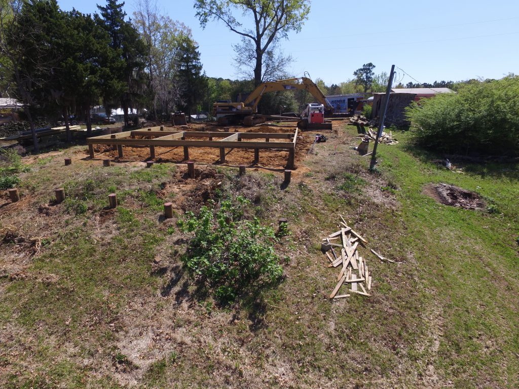 Building the foundation for the Toledo Bend Cabin.