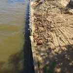 When the seawall failed a small amount of my neighbor's seawall to the south of me was leaning.
