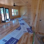 The view of the living room and dining area.