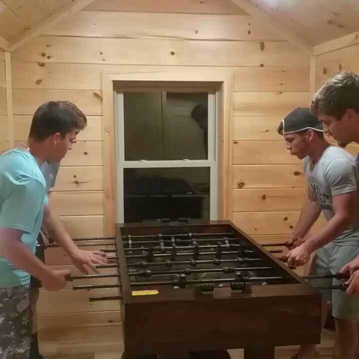 It's an intense game of foosball tonight at the Toledo Bend Cabin!
#toledobendcabin #toledobend