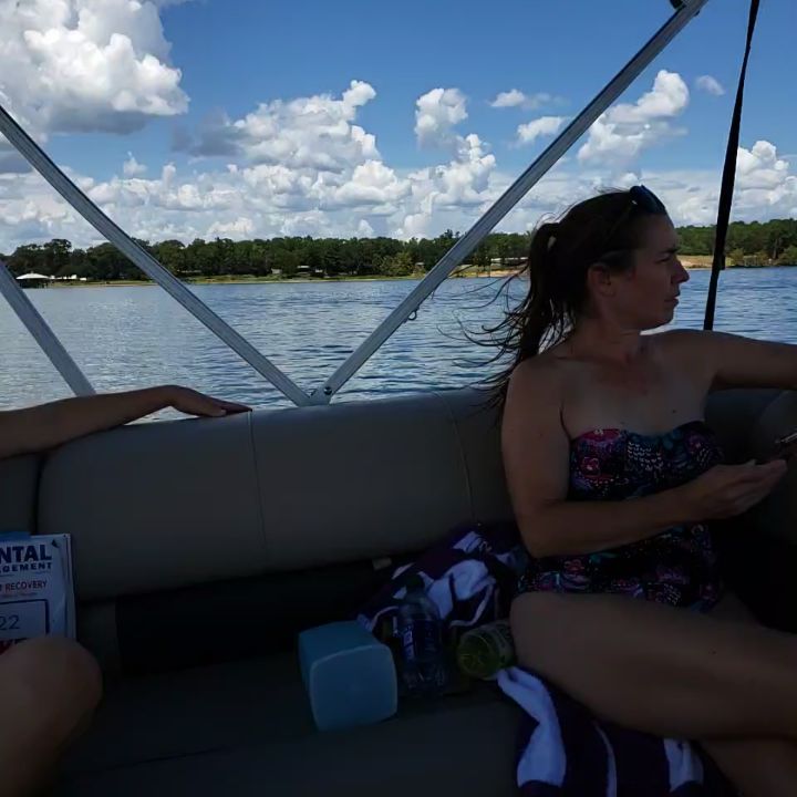 Not sure why the tongue flick but nevertheless good times riding the pontoon in front of the Toledo Bend Cabin.
Toledobendcabins.com
#toledobend #toledobendcabins #pontoon