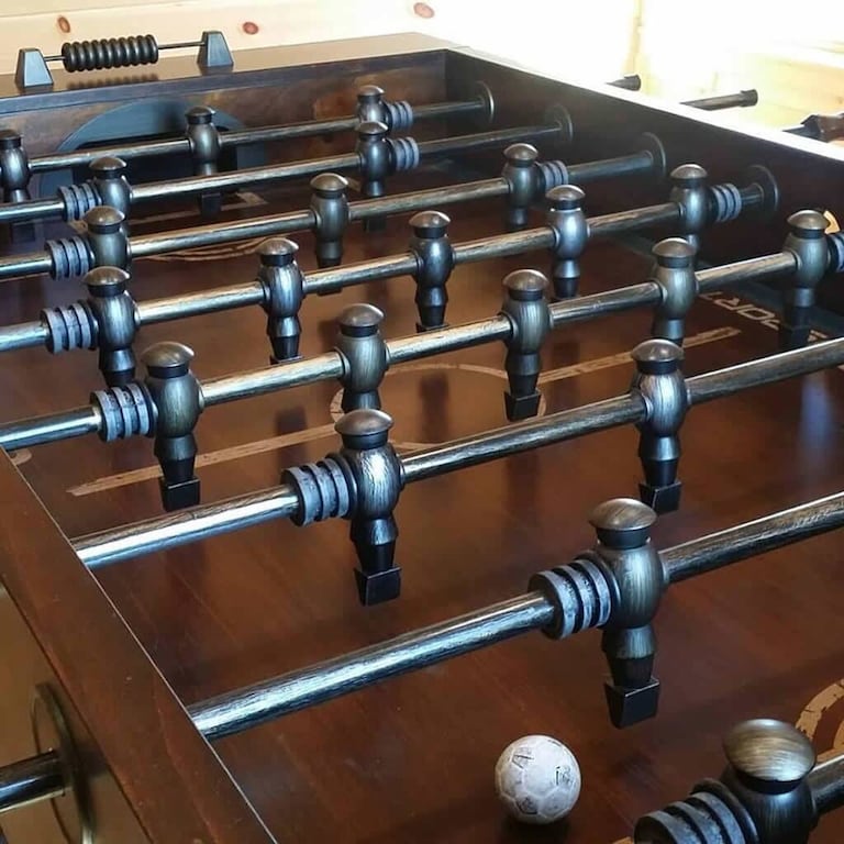 Game on! The Toledo Bend Cabin has a foosball table up in the game room.