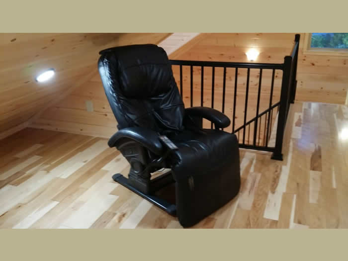 Relax in this messaging recliner. It has kneading rollers that feel like hands!
