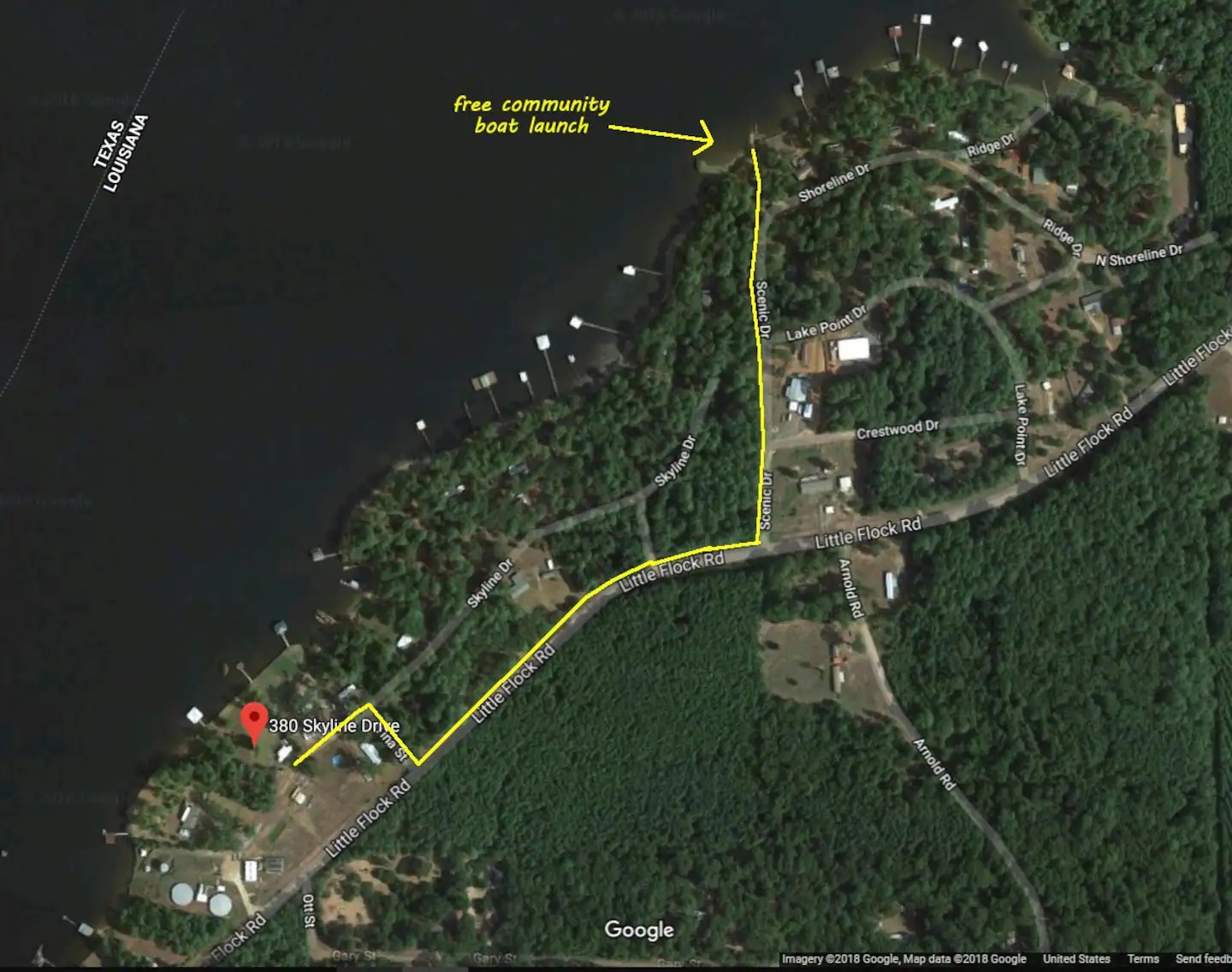 There is a free community boat launch about 1/2 mile from the cabin. No fees!