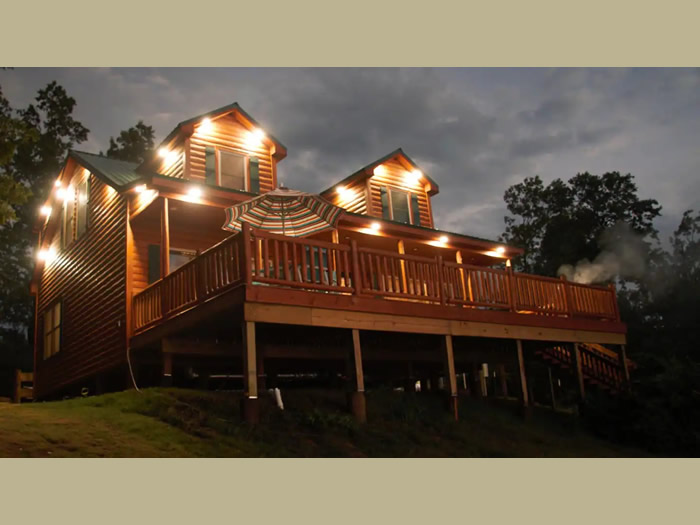 Hamburgers for supper! Grilling on the Deck of the Toledo Bend Cabin!