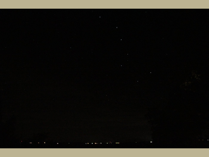 This is a picture of the big dipper taken from the lakefront deck.