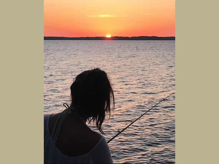 Our guest sent us this magnificent picture of her fishing from our seawall.