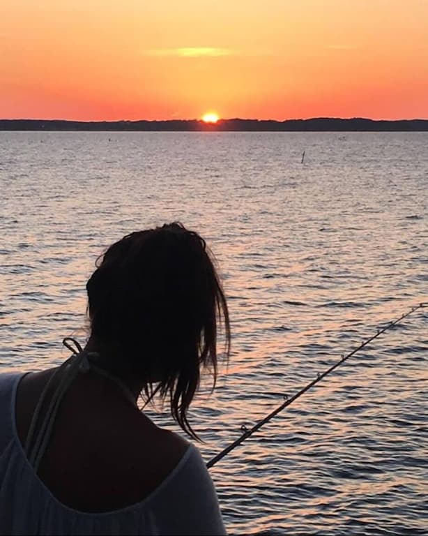 Our guest sent us this magnificent picture of her fishing from our seawall.