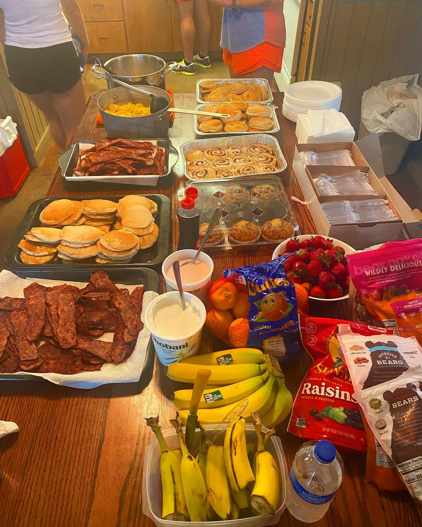 Pack up the food and the family and head out to the cabin! There is a quiet lake and fresh air waiting for you to come enjoy.  We brought this good spread of food and had a relaxing weekend with the family- now it is your turn!! #goodfood #quietlake #familylaketrip #niceweekendatlake